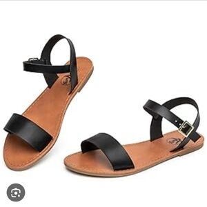 WELLS COMFORT WOMEN'S BLACK SANDALS SIZE 7